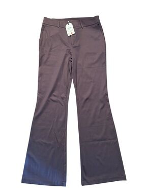 Grey thicken dress office straight leg waist pants trousers